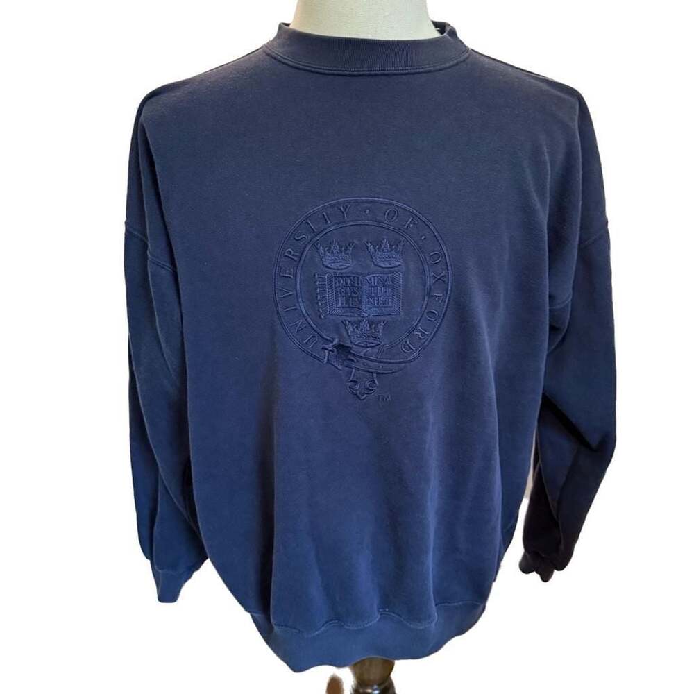University of Oxford Collection Embroidered Logo Sweatshirt Navy Size L